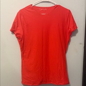 Abercrombie & Fitch Vibrant Red Short Sleeve Tee - double lined